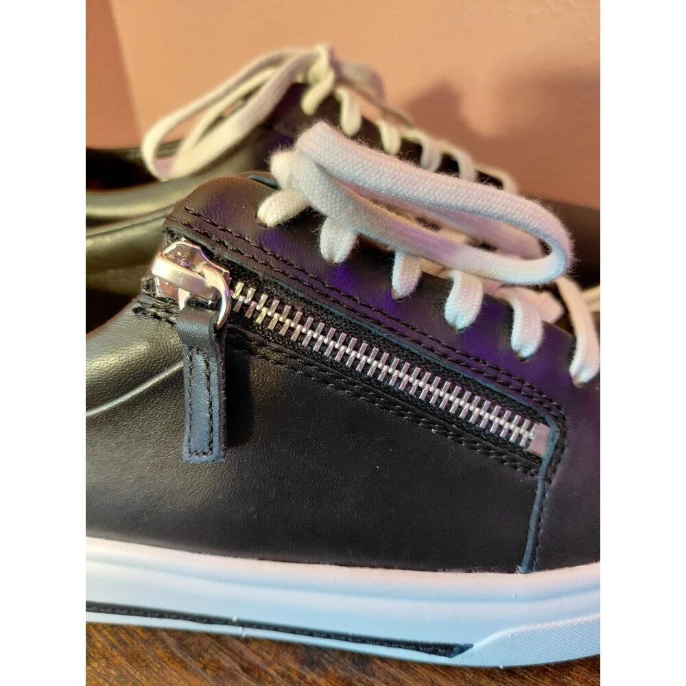 Clarks Artisan Women's 8.5M Hollyhock Zip Black Active Sneakers Shoes